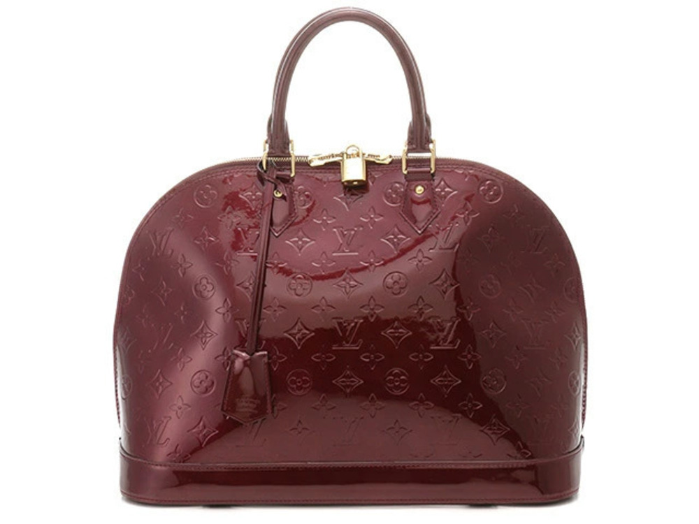 LOUIS VUITTON Alma Handbag Vernis Rouge Red Fauviste